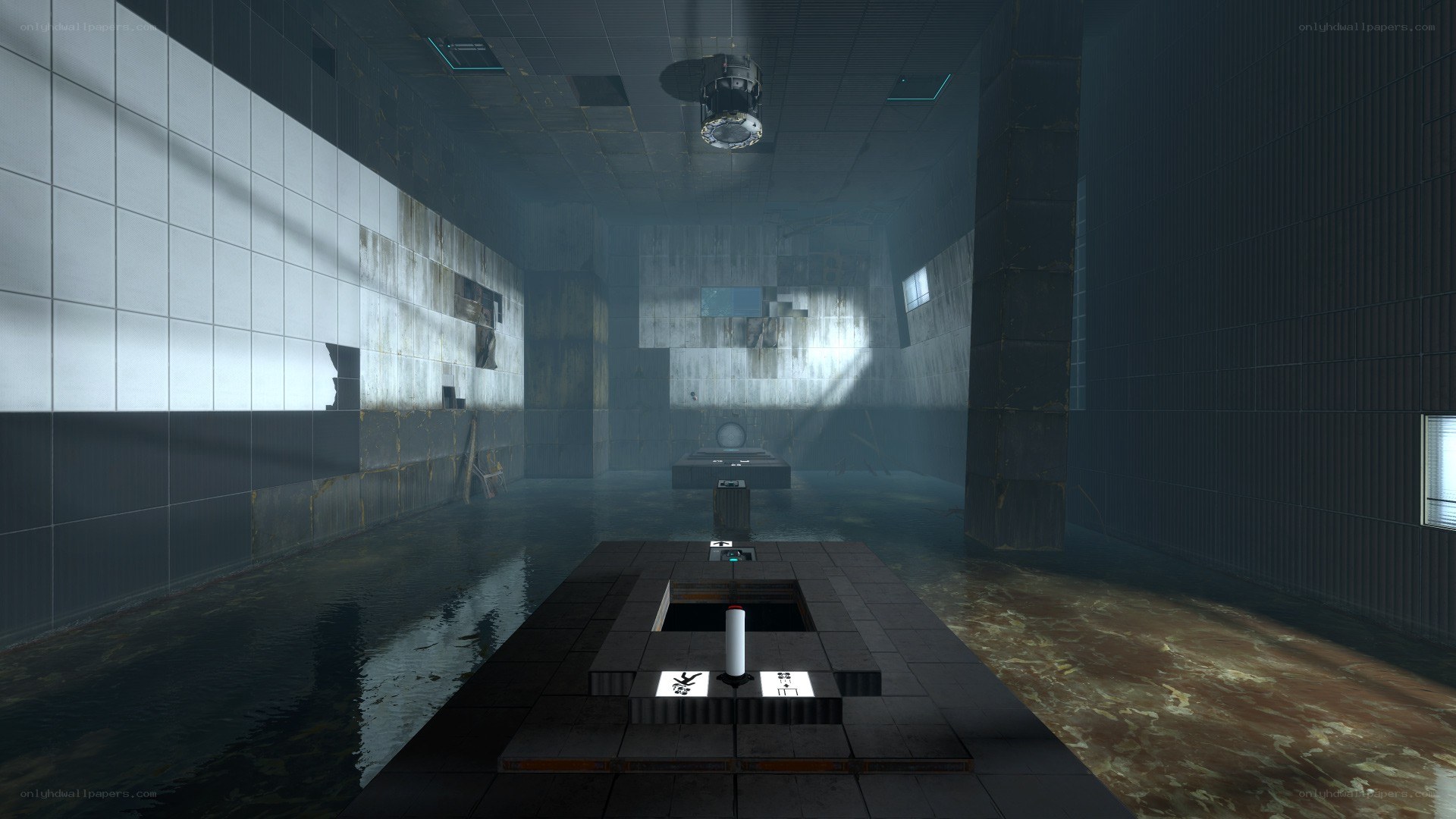 flooded industrial chamber