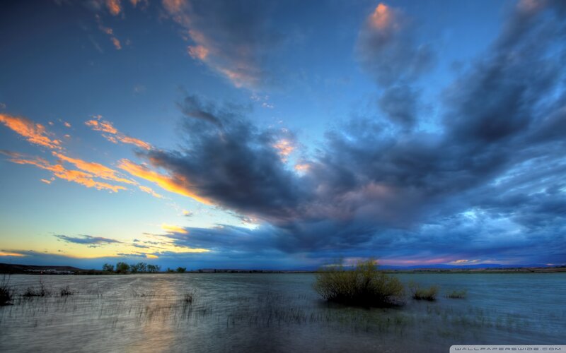Flooded Landscape at Dusk