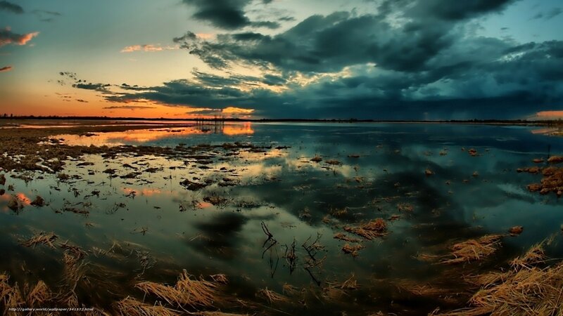 Flooded Marsh at Sunset