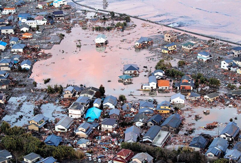 Flooded Residential Area — Brown, Devastated