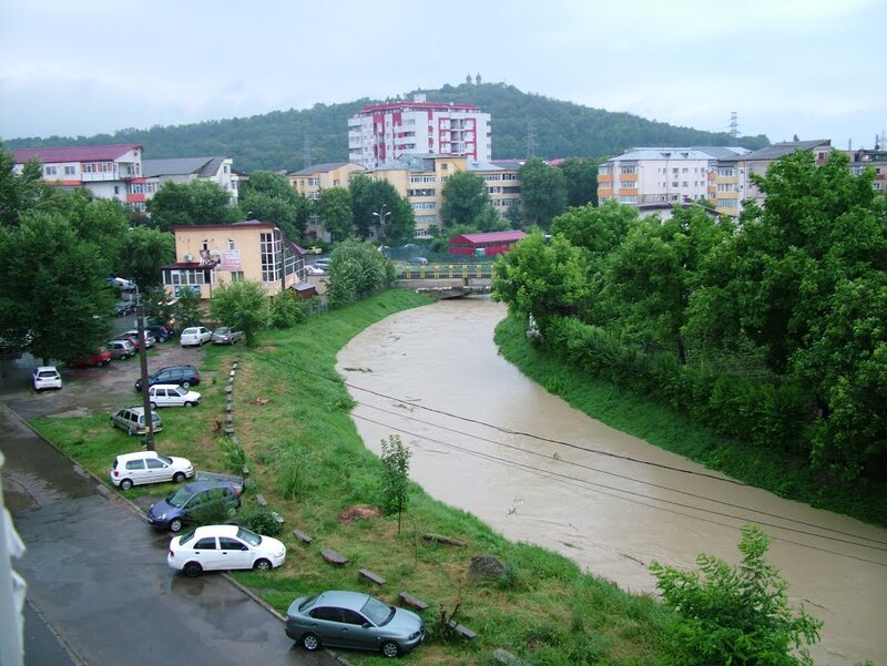 Flooded River in Town