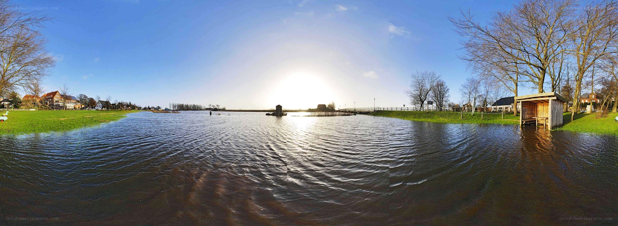 flooded river landscape