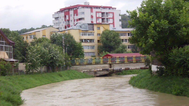 Flooded River under Bridge