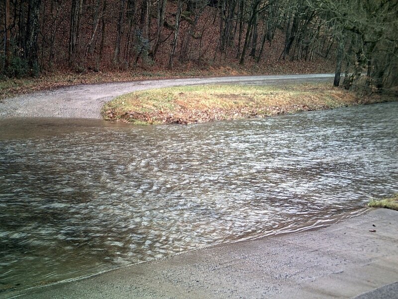 Flooded Road and Stream