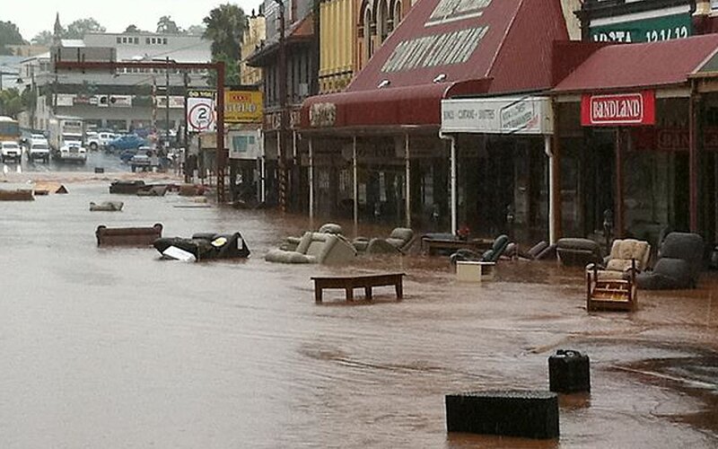 Flooded Street with Furniture