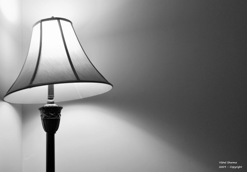 floor lamp in corner