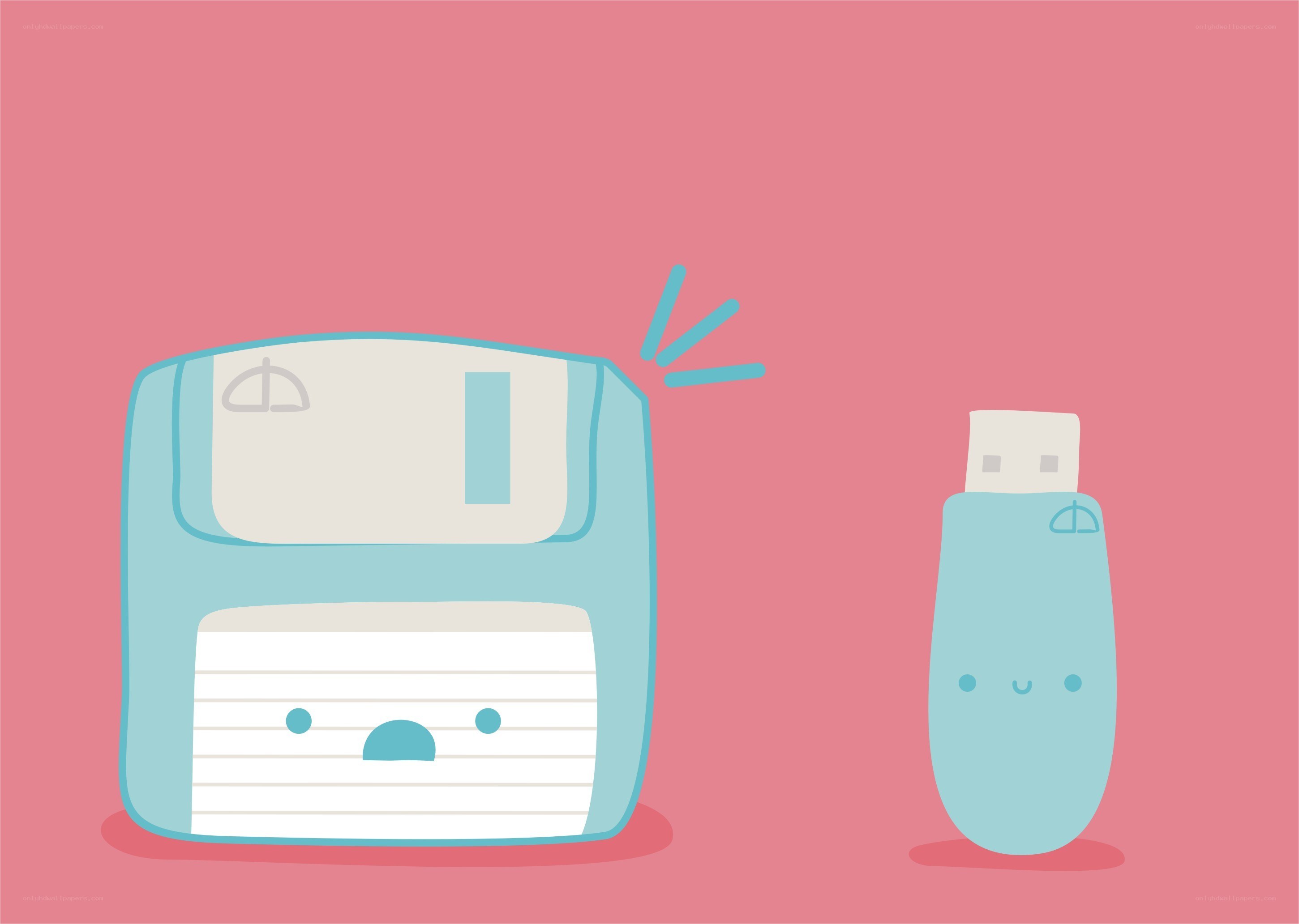 Floppy disk and USB drive