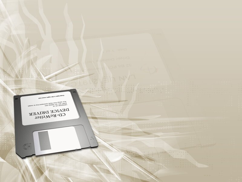 Floppy disk with driver software