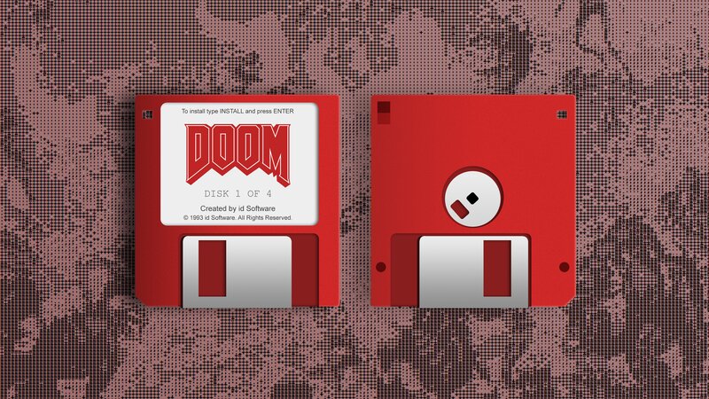 Floppy Disks with DOOM Label