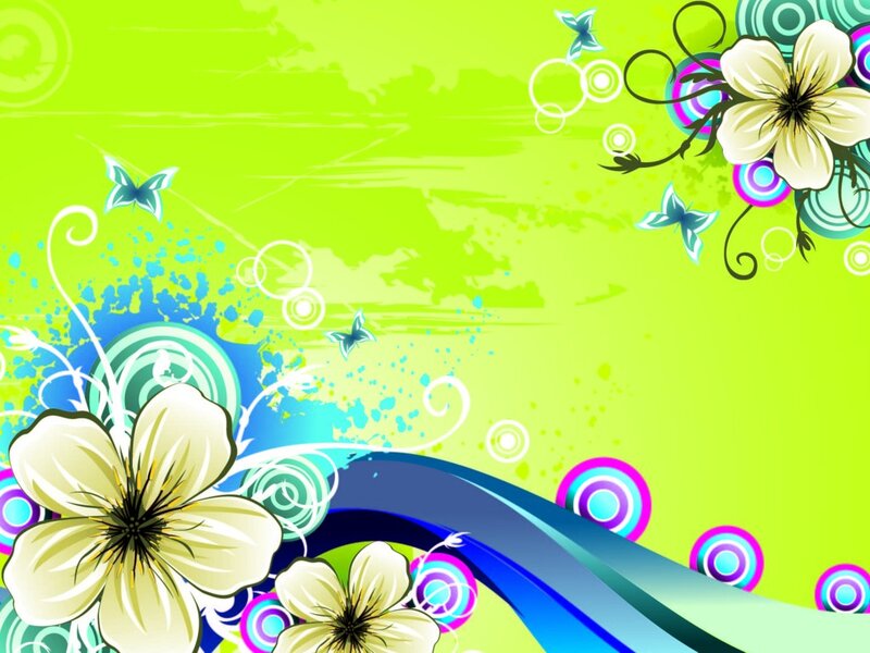 Floral Abstract Background — Green