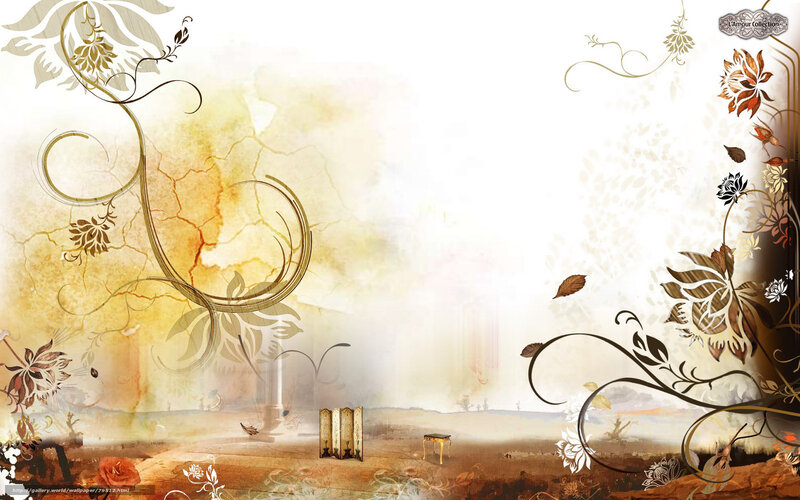 floral abstract landscape