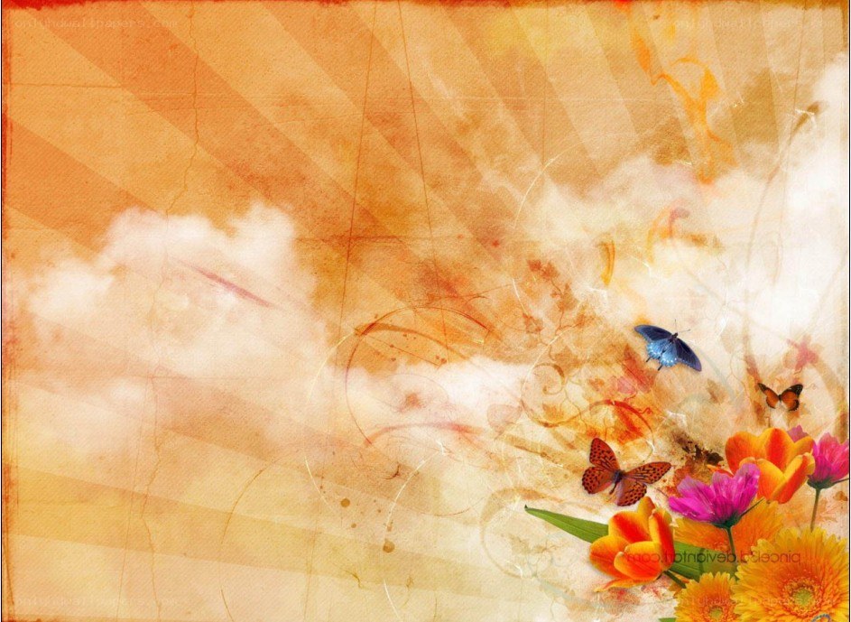 Floral and butterfly art background