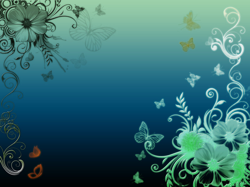 floral and butterfly background
