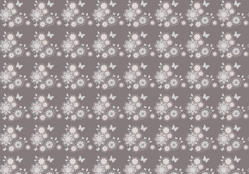 floral and butterfly pattern