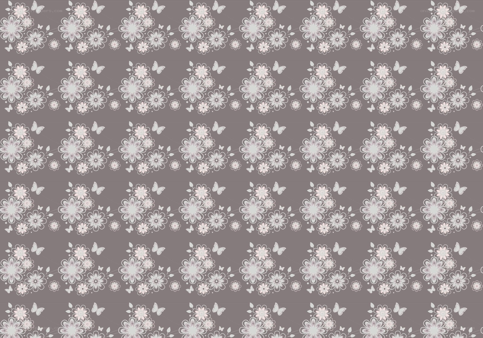 floral and butterfly pattern