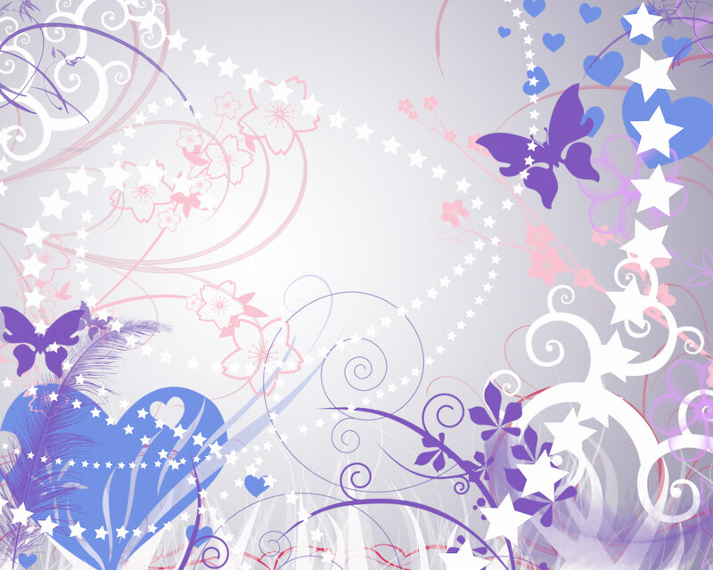 floral and star pattern background