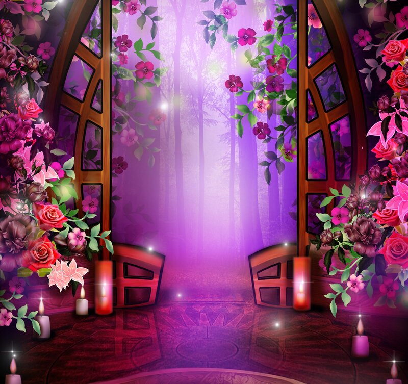 Floral Archway in Forest