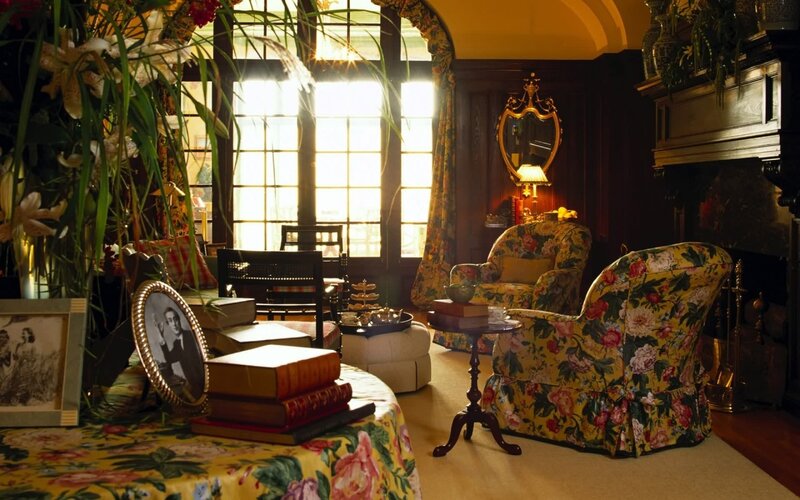 Floral Armchairs in Living Room
