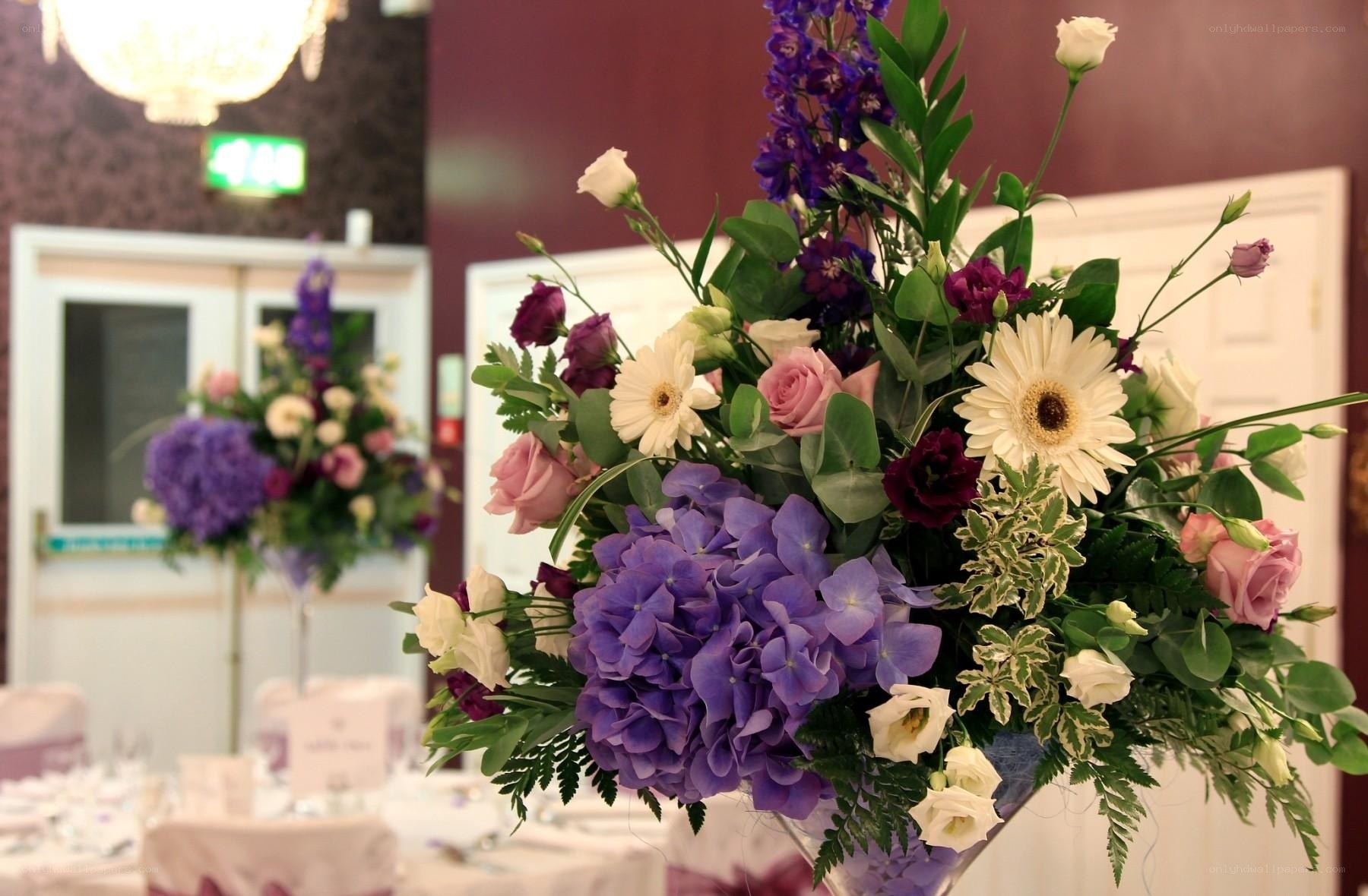 Floral arrangement at event