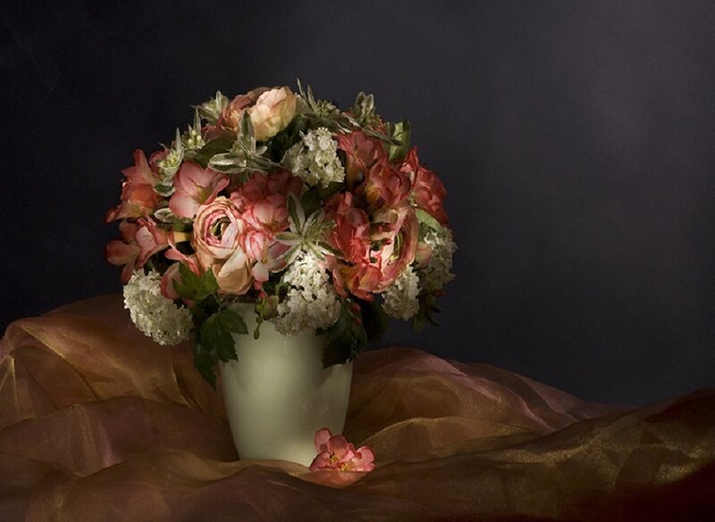 Floral arrangement in a vase