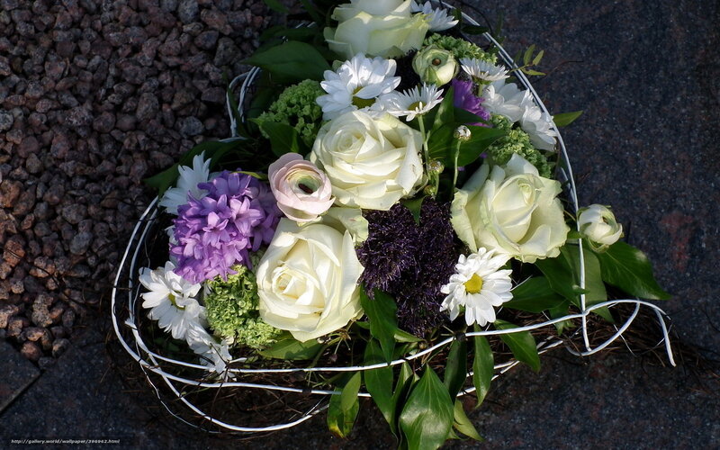 Floral arrangement in basket