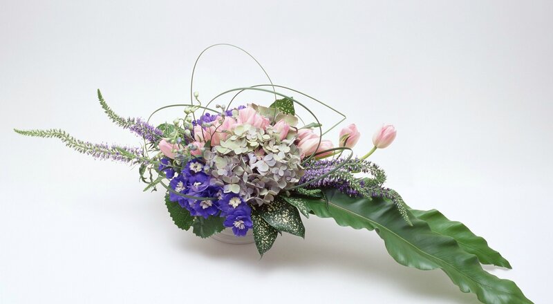 Floral Arrangement in Bowl — Green