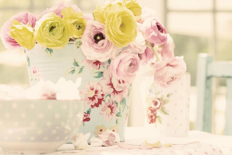 Floral Arrangement in Vase — Pink, Serene, Morning