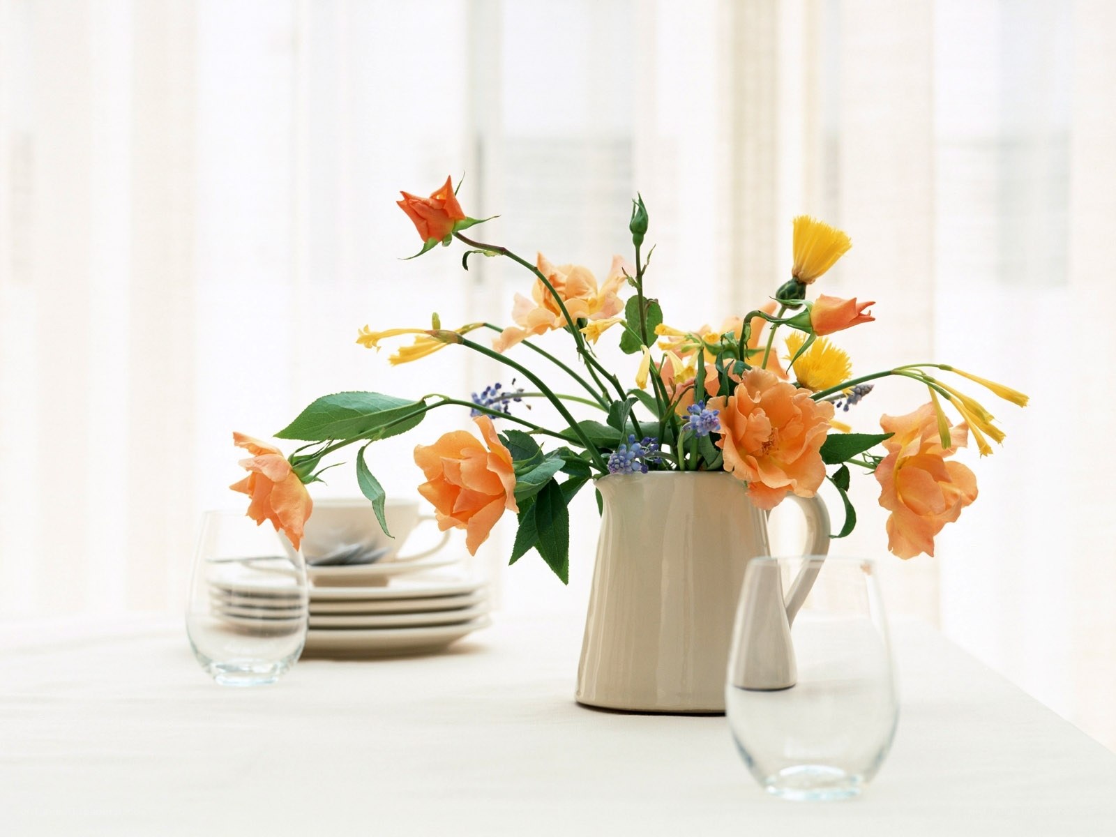 Floral arrangement on a table