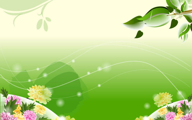 Floral Arrangement on Green