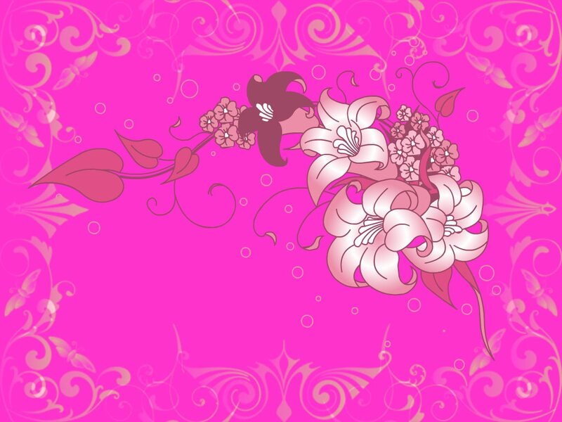Floral Arrangement on Pink