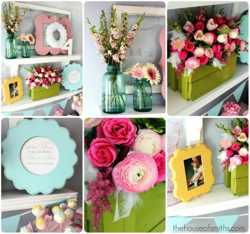 Floral Arrangement on Shelf