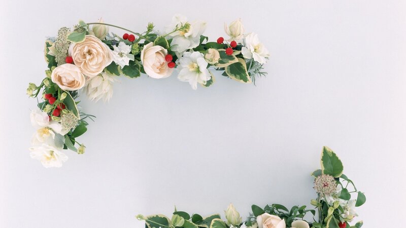 Floral Arrangement on Wall