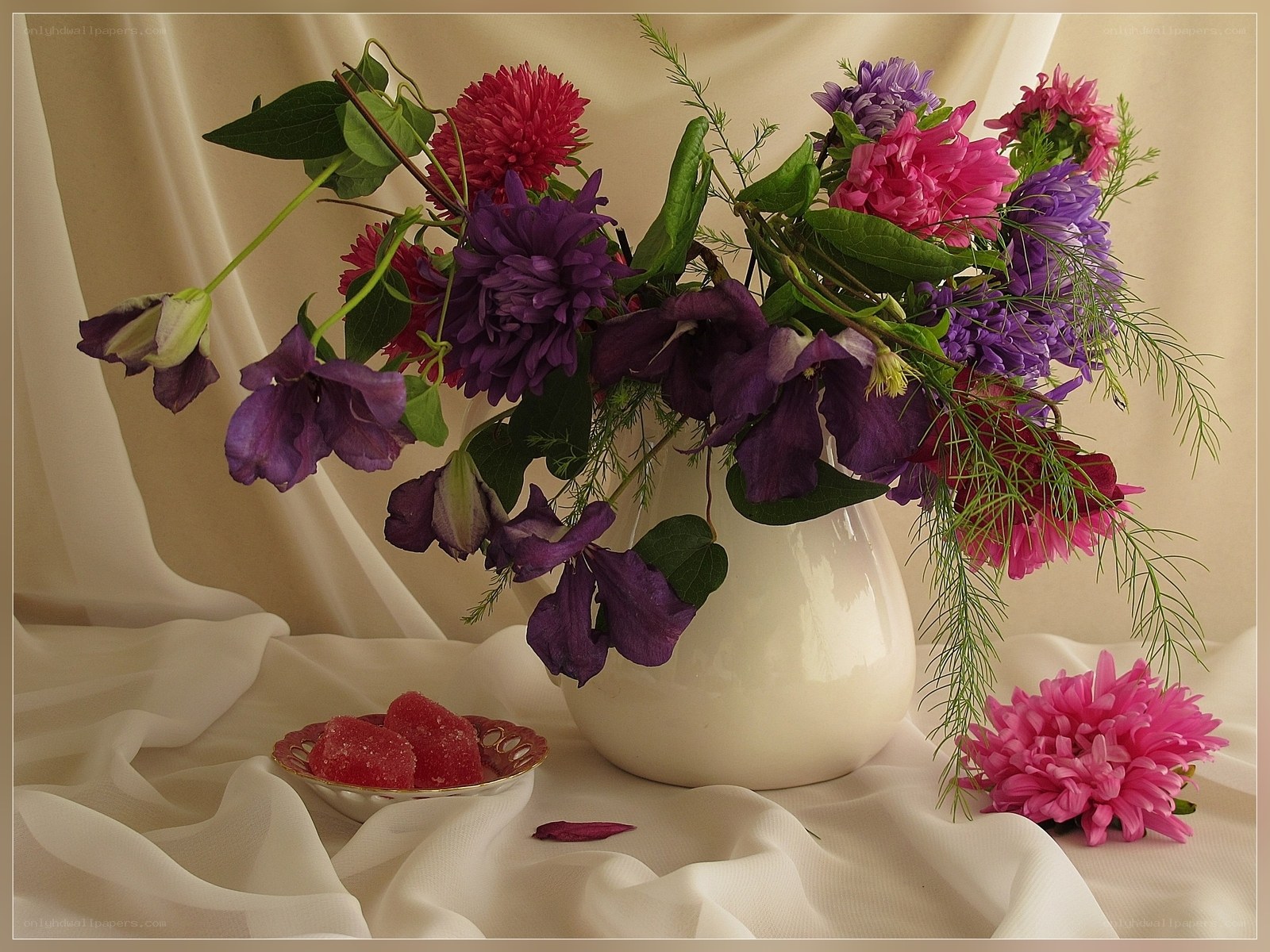 Floral arrangement with candies