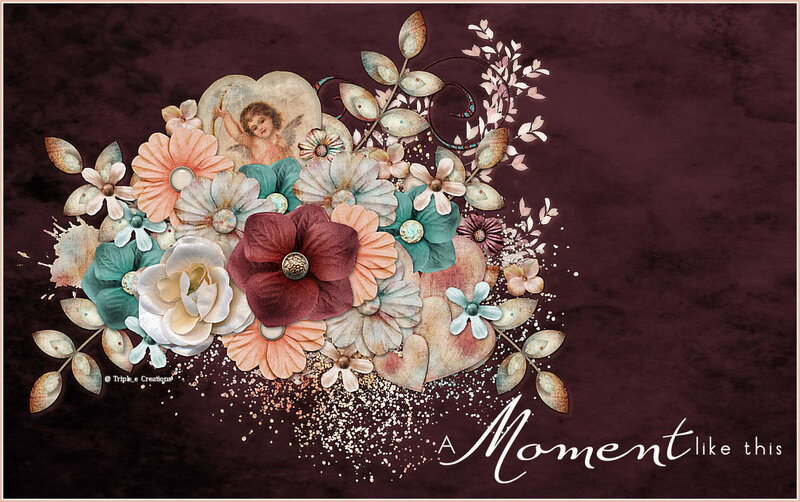 Floral Arrangement with Cherub