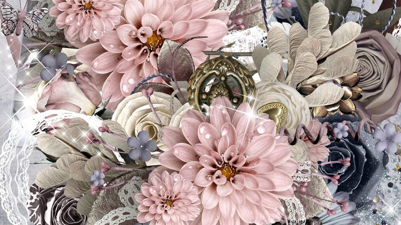 Floral Arrangement with Lace