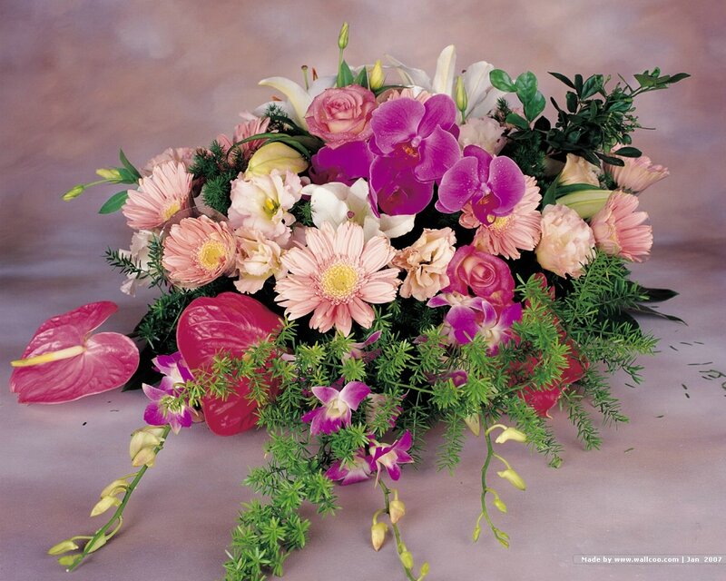 Floral Arrangement with Orchids