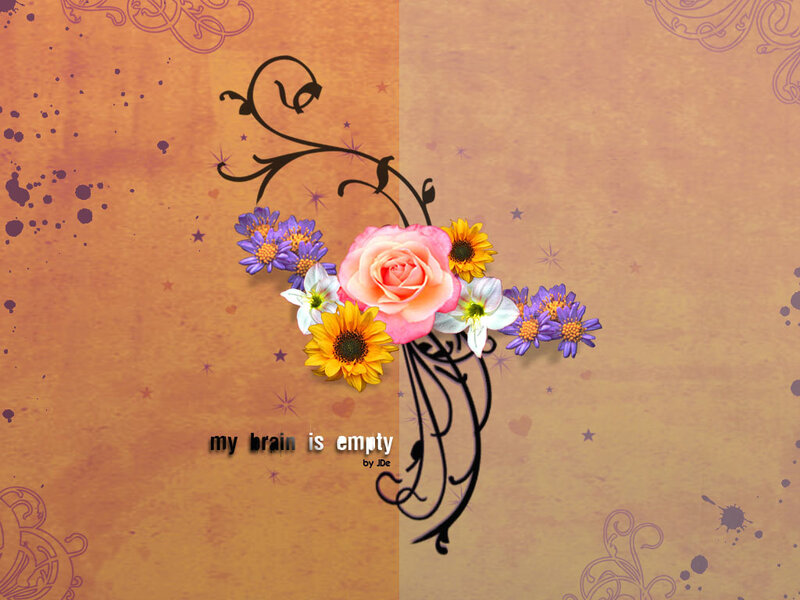 Floral Arrangement with Rose — Brown