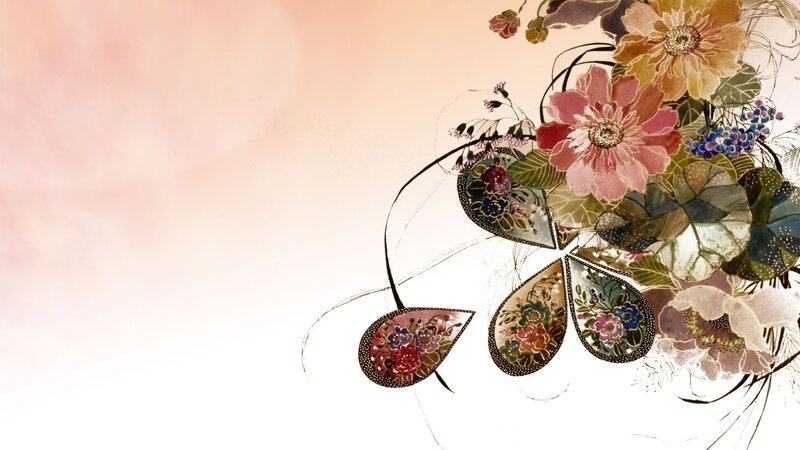 Floral Arrangement with Teardrop Shapes