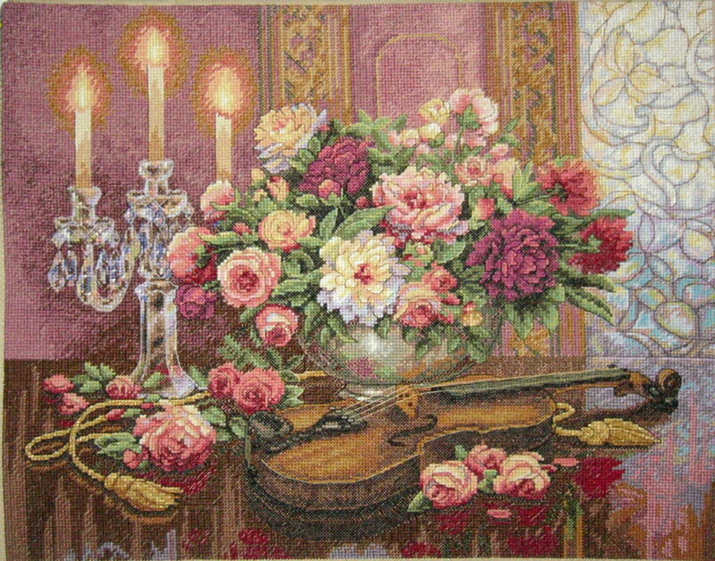 Floral Arrangement with Violin