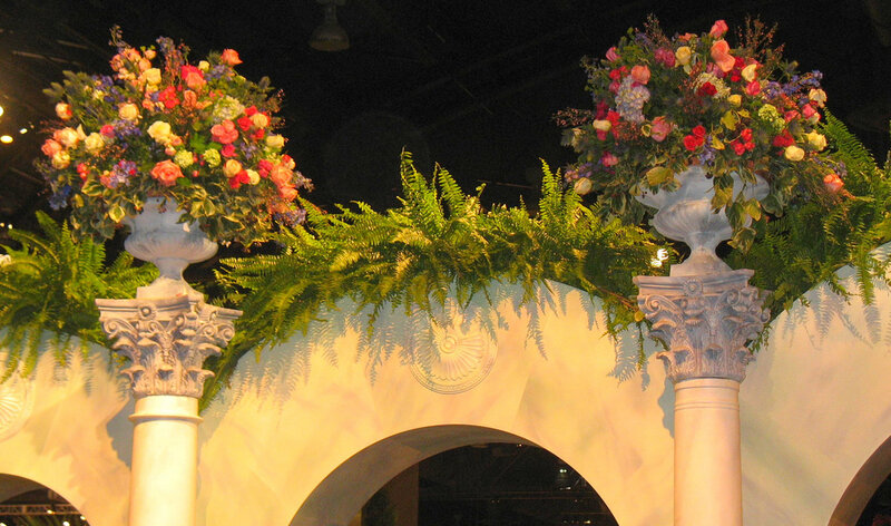 Floral Arrangements on Columns