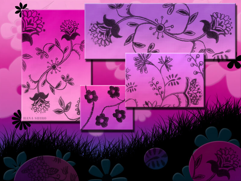 floral art collage