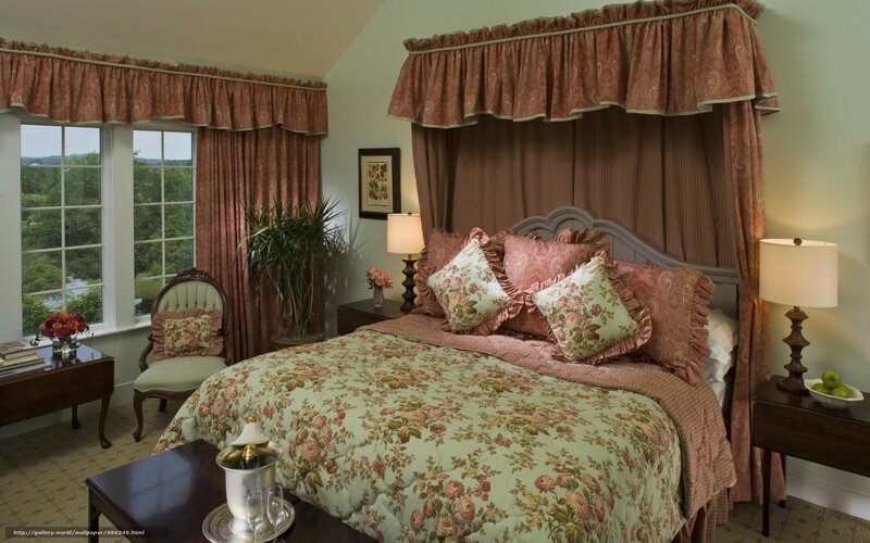 Floral Bed in Bedroom