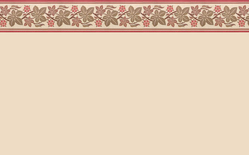 Floral Border Pattern — Beige