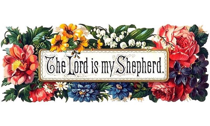 Floral Border with Text — Red