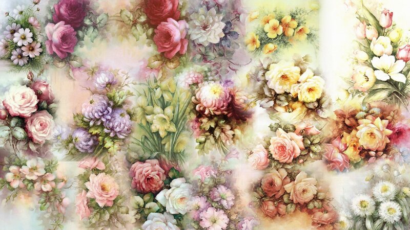 Floral Bouquet Collage