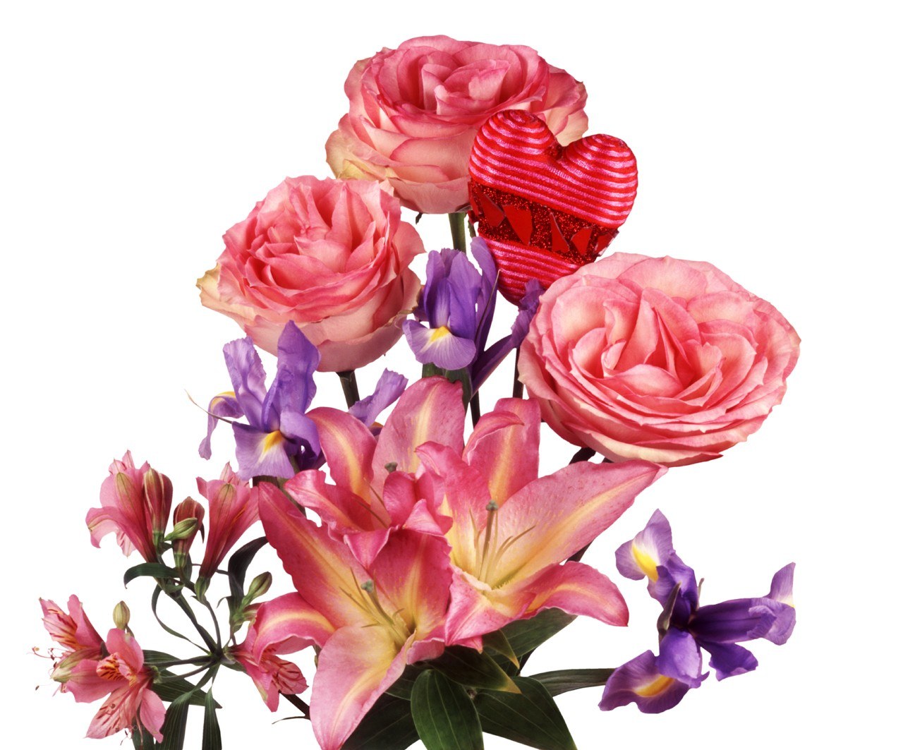 Floral bouquet with heart