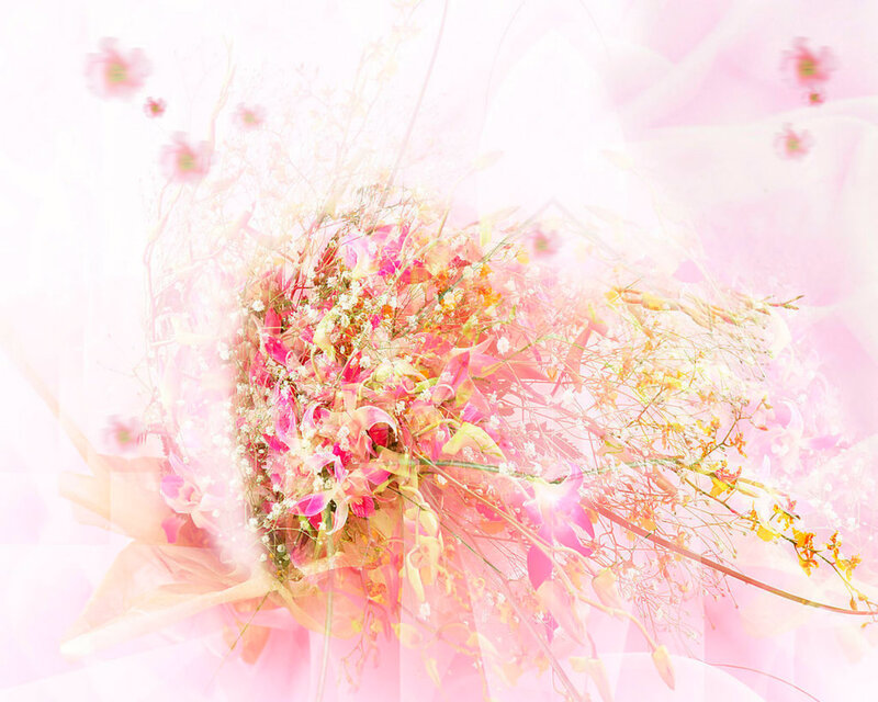 Floral Bouquet with Pink Flowers