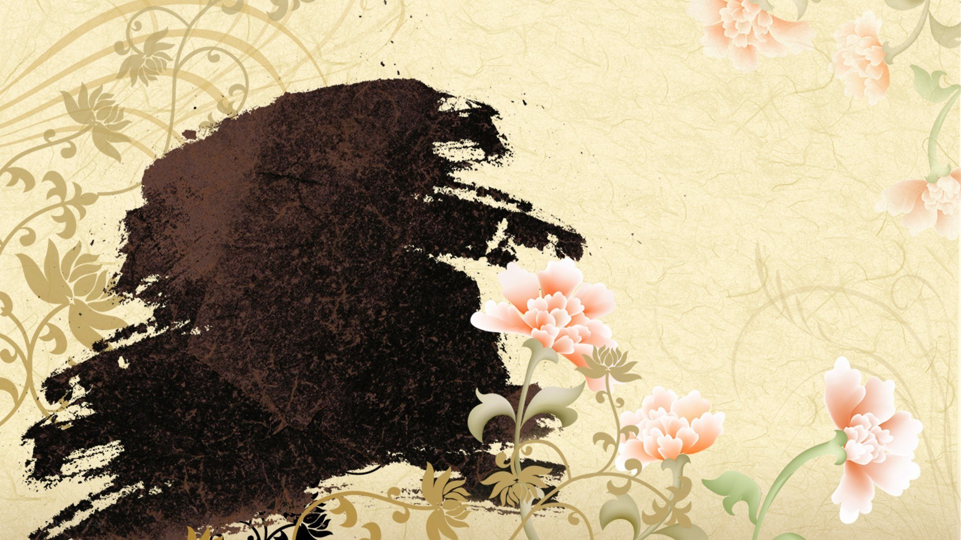 floral brushstroke background
