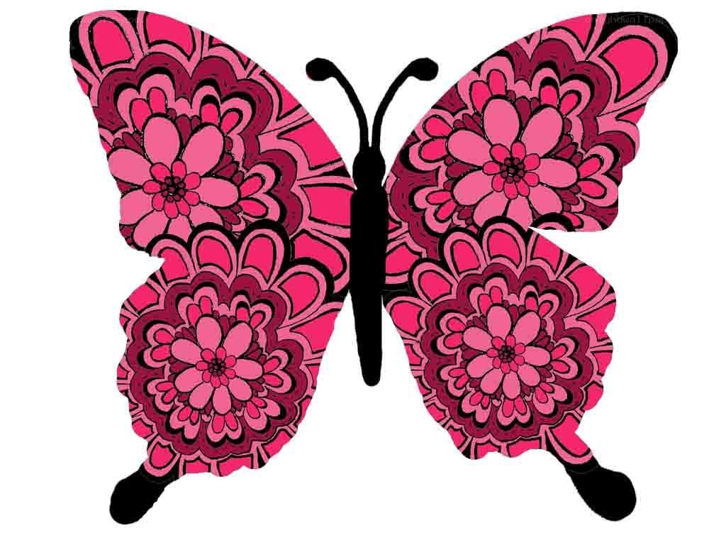 floral butterfly design