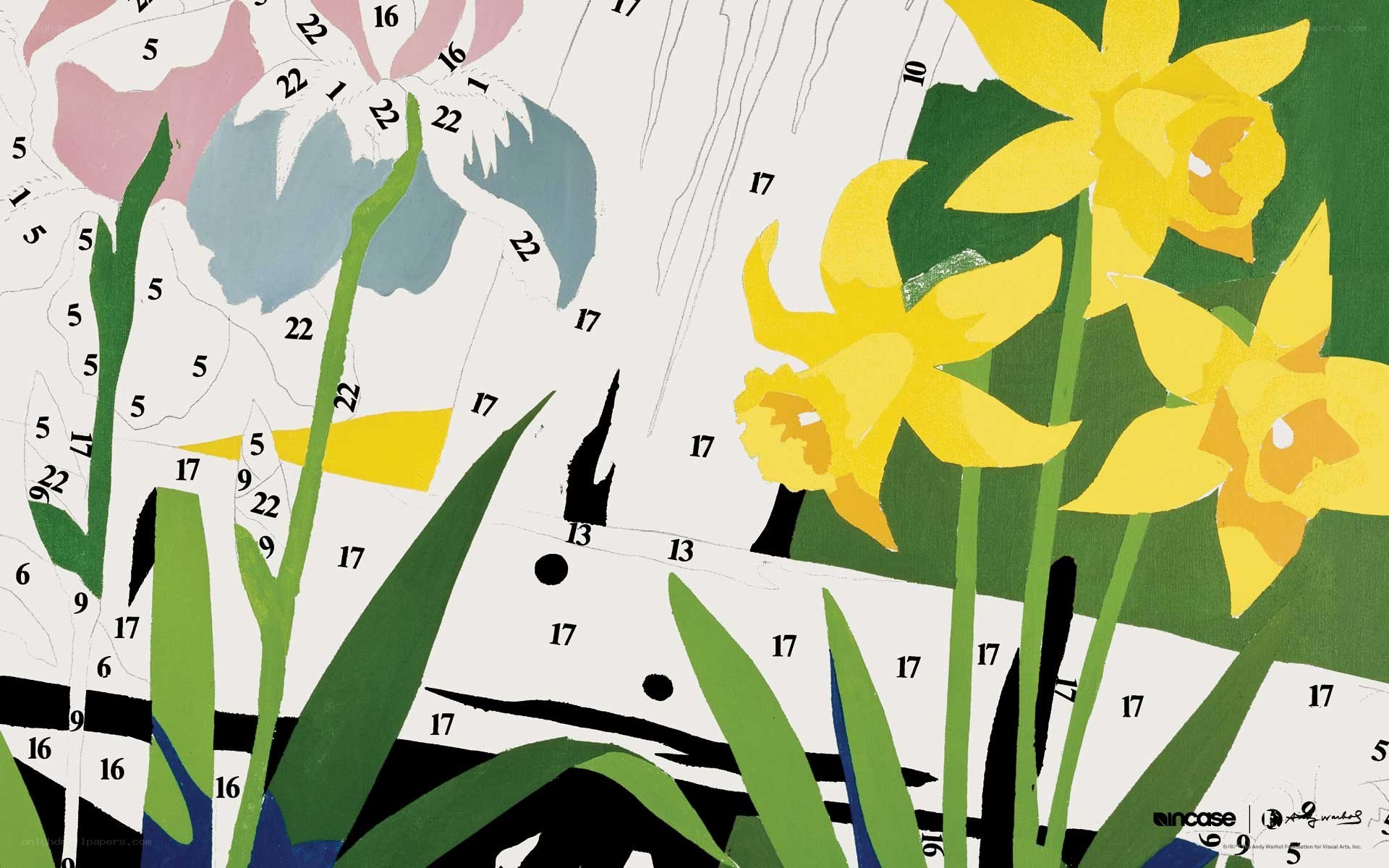 Floral calendar art